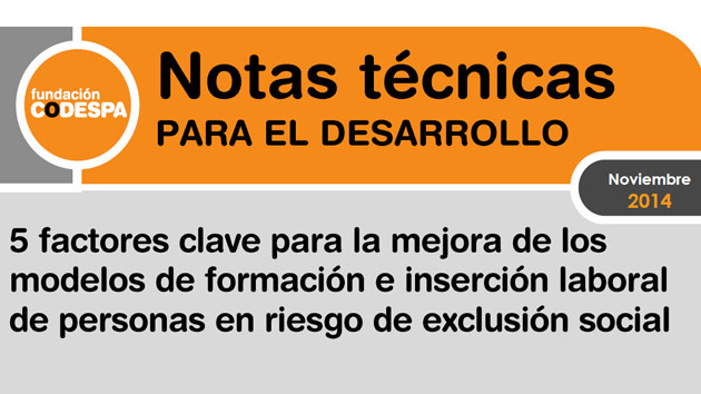 5 claves para mejorar los modelos de formación e inserción laboral de personas en riesgo de exclusión social