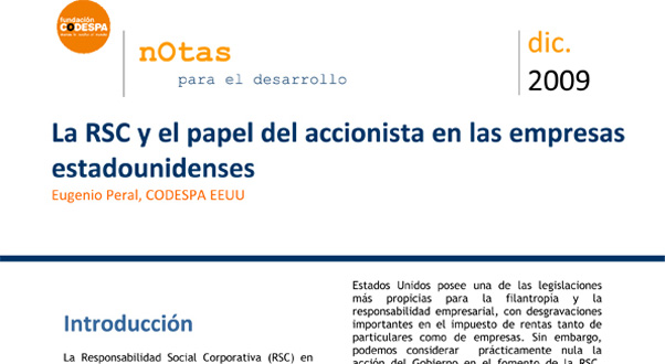 La RSC y el papel del accionista en las empresas estadounidenses